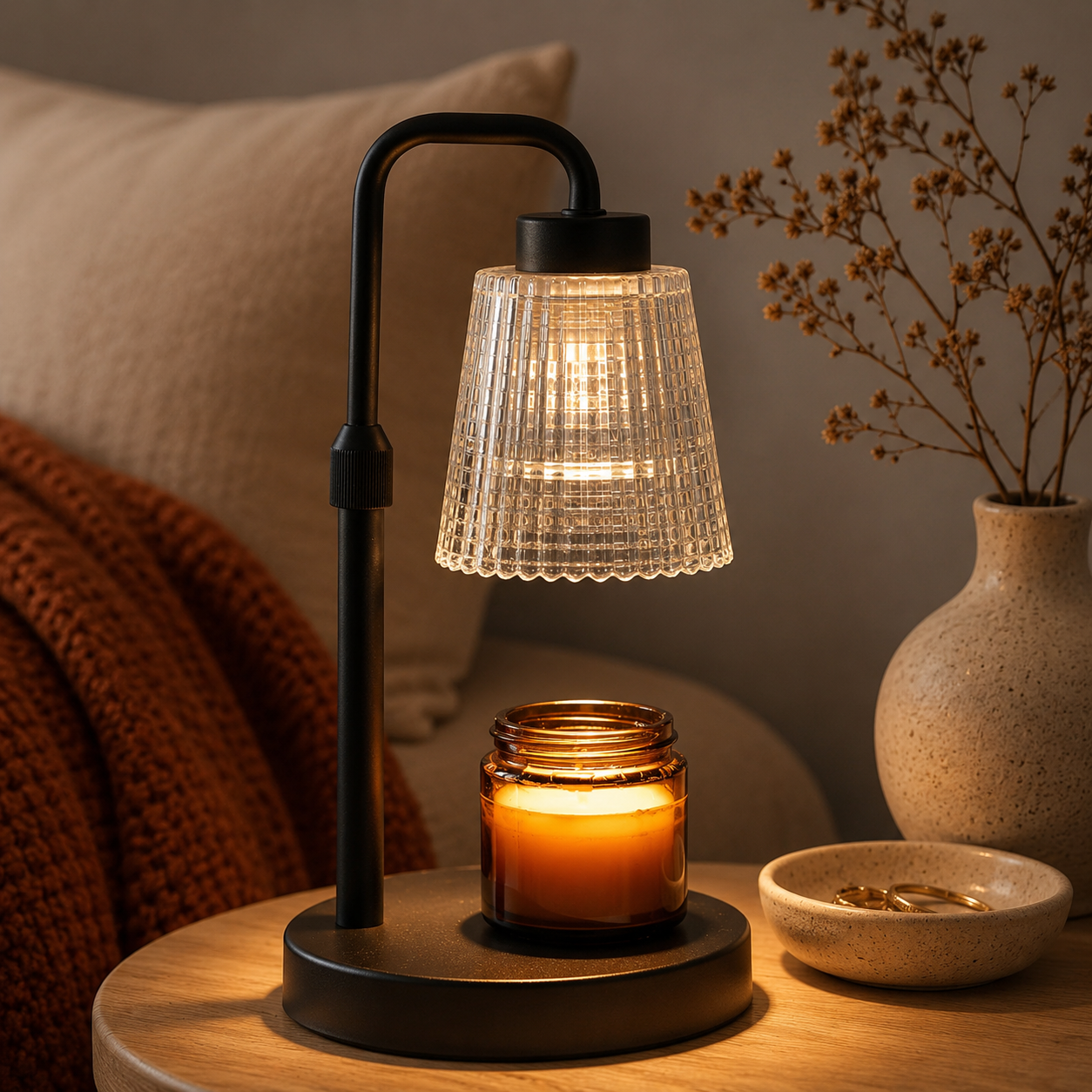 Amber Glass Candle